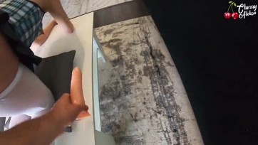 Szöszi hölgy alaposan popsin baszva és teletöltve Thumb